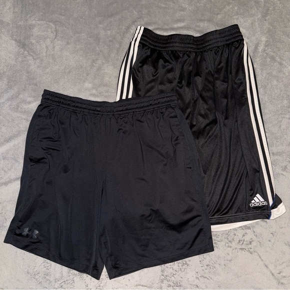 Adidas Climalite and Under Armour HeatGear Athletic Shorts Men’s Extra Large - Picture 1 of 11